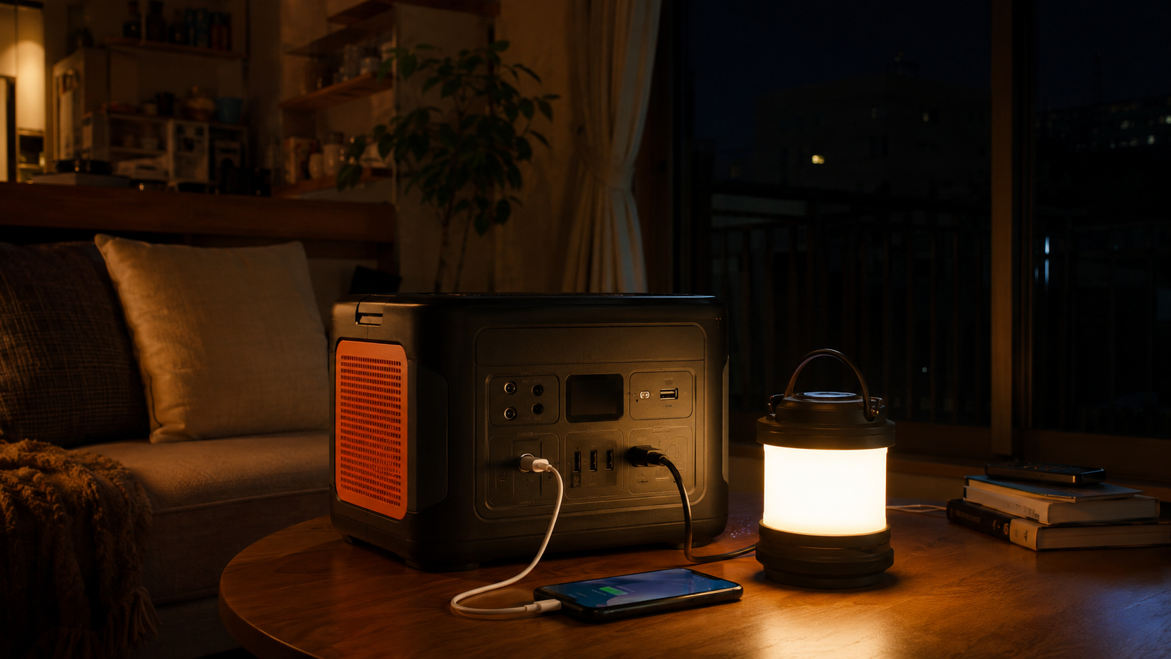 停電時にポータブル電源で給電する在宅避難