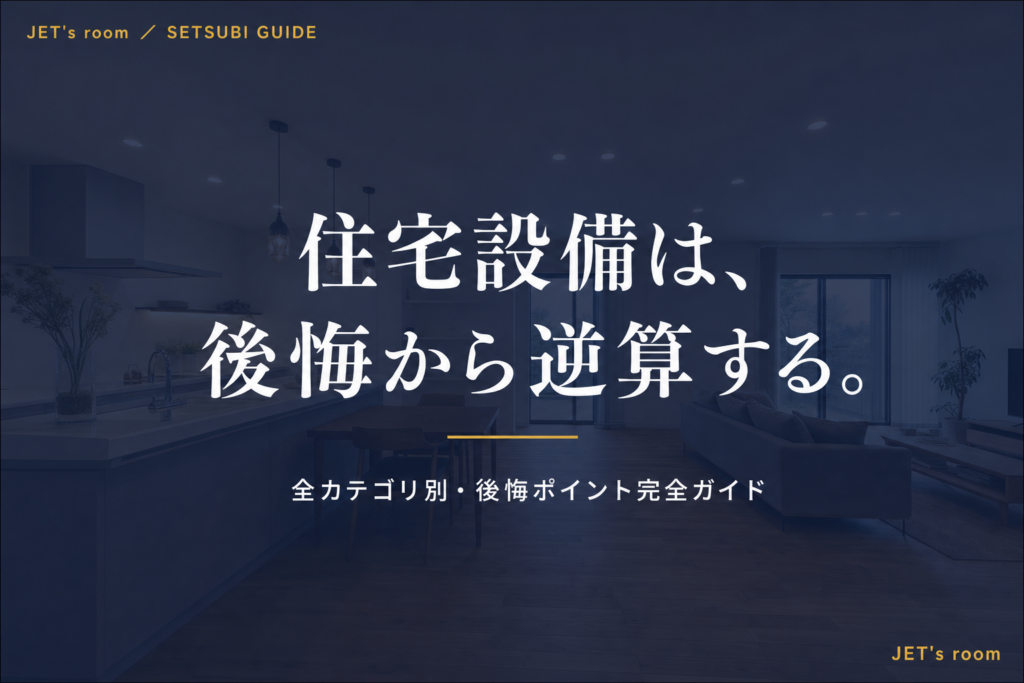 住宅設備は、後悔から逆算する。